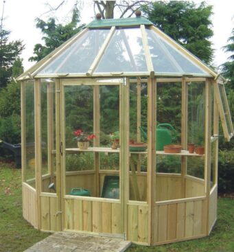 wellow octagonal greenhouse